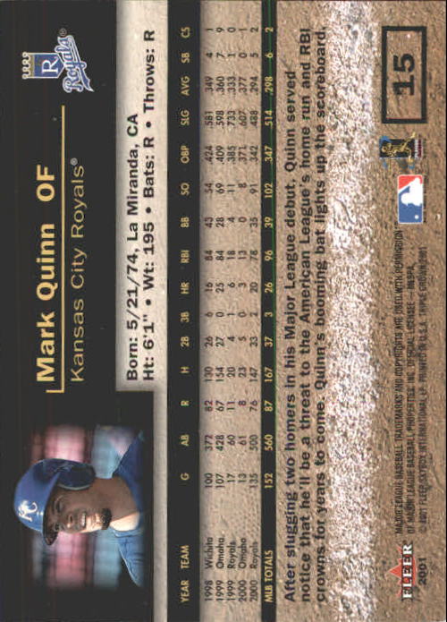 2001 Fleer Triple Crown Baseball "Main Set" Cards #1 to #150 - Picture 31 of 301