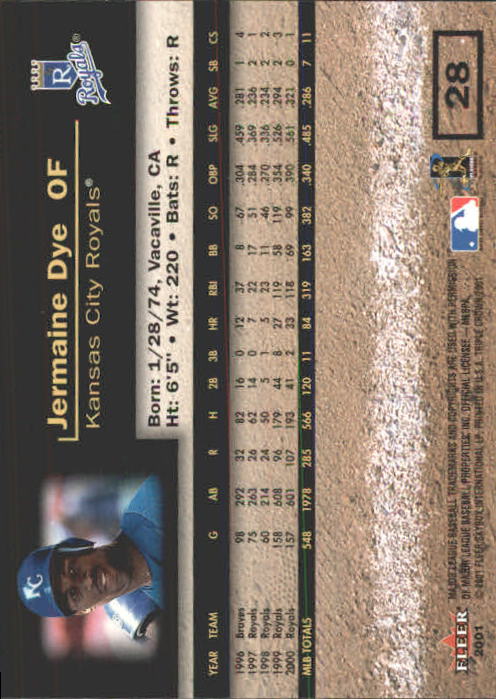 2001 Fleer Triple Crown Baseball "Main Set" Cards #1 to #150 - Picture 57 of 301