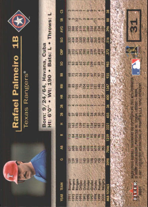 2001 Fleer Triple Crown Baseball "Main Set" Cards #1 to #150 - Picture 63 of 301