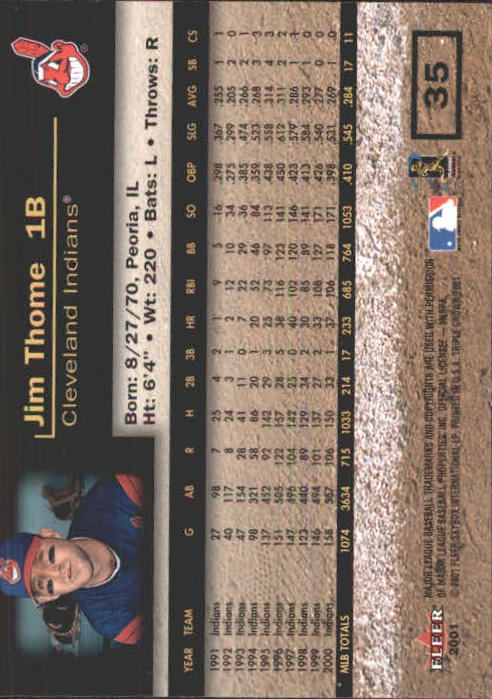 2001 Fleer Triple Crown Baseball "Main Set" Cards #1 to #150 - Picture 71 of 301