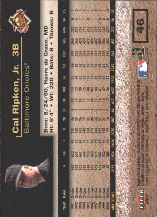 2001 Fleer Triple Crown Baseball "Main Set" Cards #1 to #150 - Picture 93 of 301