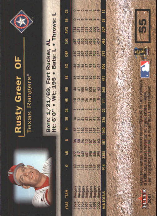 2001 Fleer Triple Crown Baseball "Main Set" Cards #1 to #150 - Picture 111 of 301
