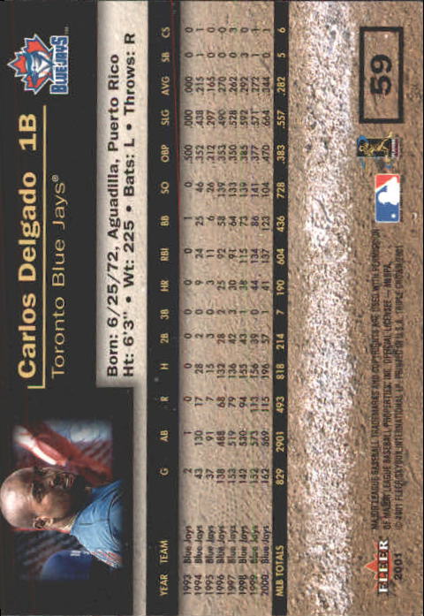 2001 Fleer Triple Crown Baseball "Main Set" Cards #1 to #150 - Picture 119 of 301