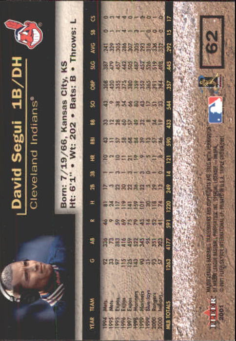 2001 Fleer Triple Crown Baseball "Main Set" Cards #1 to #150 - Picture 125 of 301