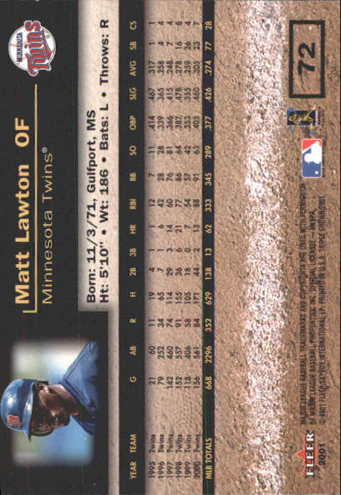 2001 Fleer Triple Crown Baseball "Main Set" Cards #1 to #150 - Picture 145 of 301