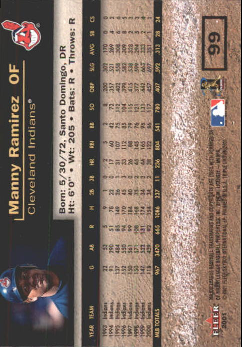 2001 Fleer Triple Crown Baseball "Main Set" Cards #1 to #150 - Picture 199 of 301