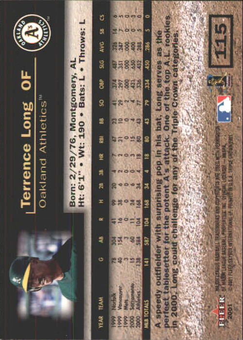2001 Fleer Triple Crown Baseball "Main Set" Cards #1 to #150 - Picture 231 of 301