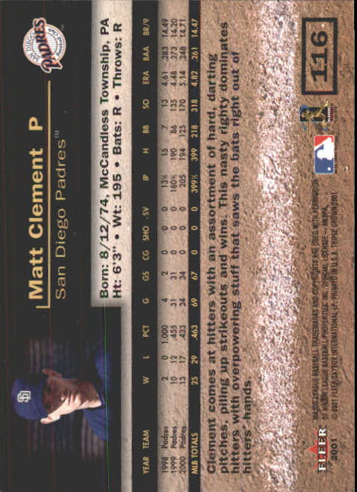 2001 Fleer Triple Crown Baseball "Main Set" Cards #1 to #150 - Picture 233 of 301
