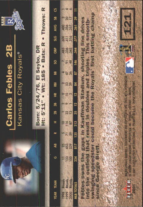2001 Fleer Triple Crown Baseball "Main Set" Cards #1 to #150 - Picture 243 of 301