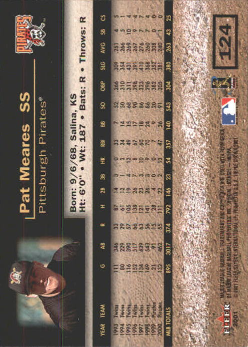 2001 Fleer Triple Crown Baseball "Main Set" Cards #1 to #150 - Picture 249 of 301