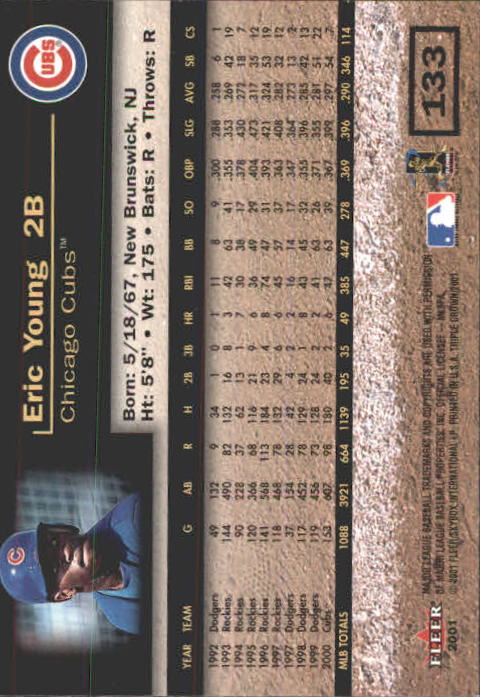 2001 Fleer Triple Crown Baseball "Main Set" Cards #1 to #150 - Picture 267 of 301