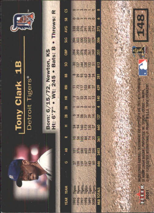 2001 Fleer Triple Crown Baseball "Main Set" Cards #1 to #150 - Picture 297 of 301