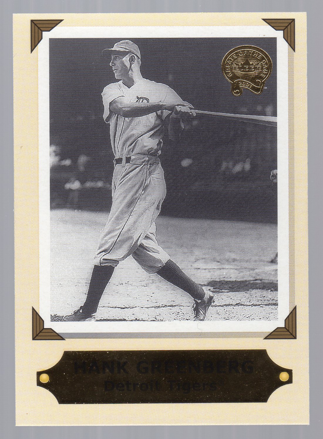 2001 Greats of the Game Retrospection #9 Hank Greenberg