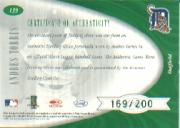 2001 Leaf Certified Materials #139 Andres Torres FF Fld Glv RC back image