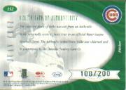 2001 Leaf Certified Materials #152 Juan Cruz FF Spikes RC back image