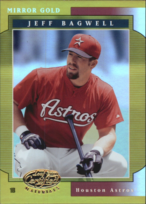 2001 Leaf Certified Materials Mirror Gold #10 Jeff Bagwell