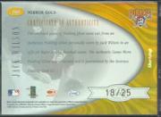 2001 Leaf Certified Materials Mirror Gold #160 Jack Wilson FF back image