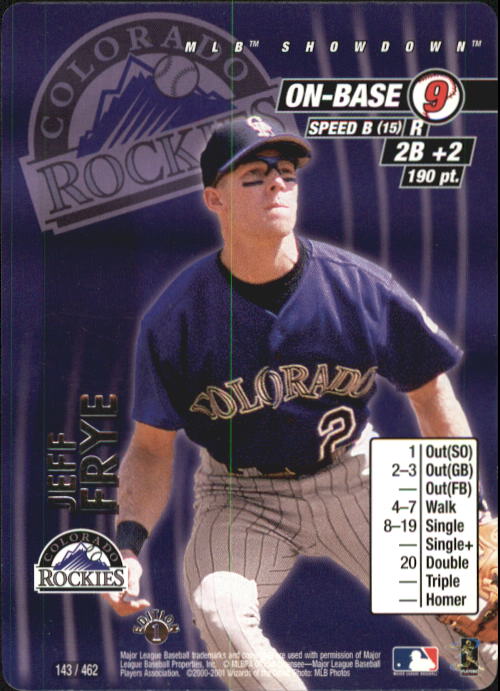 2001 MLB Showdown 1st Edition #143 Jeff Frye
