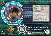 2001 Private Stock Game Gear #158 Rickey Henderson Bat back image