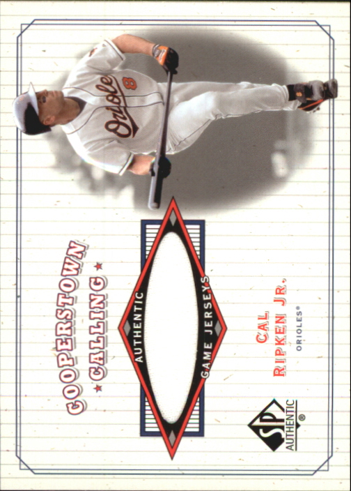 2001 SP Authentic Cooperstown Calling Game Jersey #CCCR Cal Ripken