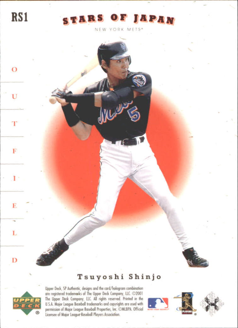 2001 SP Authentic Stars of Japan #RS1 I.Suzuki/T.Shinjo back image
