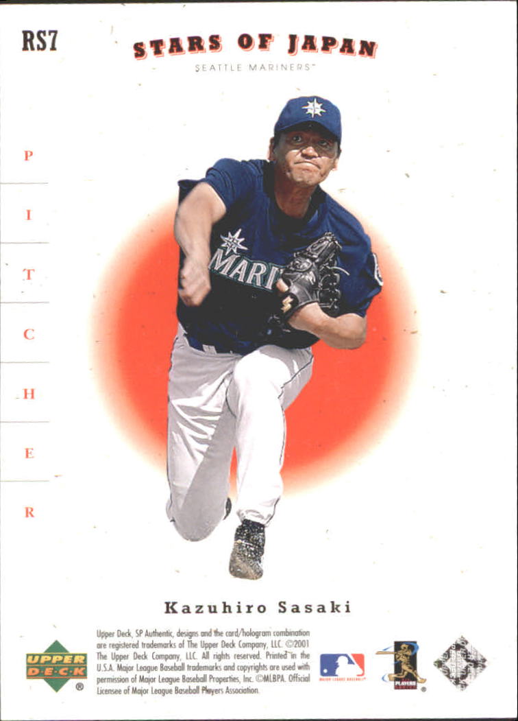 2001 SP Authentic Stars of Japan #RS7 T.Shinjo/K.Sasaki back image