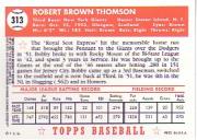 2001 Topps Archives Reserve #47 Bobby Thomson 52 back image