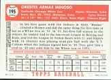 2001 Topps Archives Reserve #54 Minnie Minoso 52 back image
