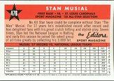2001 Topps Archives Reserve #59 Stan Musial 58 back image