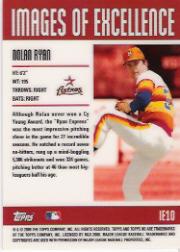 2001 Topps HD Images of Excellence #IE10 Nolan Ryan back image