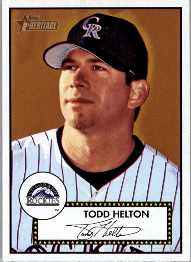2001 Topps Heritage #7 Todd Helton Black