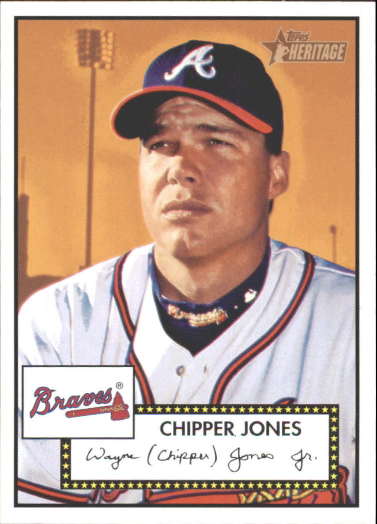 2001 Topps Heritage #52 Chipper Jones Black