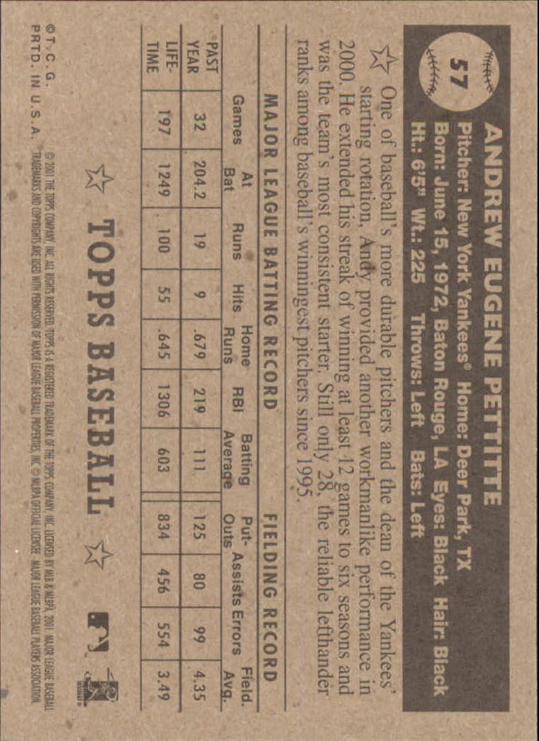 B3272- 2001 Topps Heritage BB Cards 1-200 +Rookies -You Pick- 15+ FREE US SHIP - Picture 169 of 465