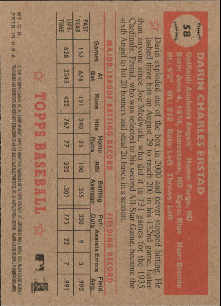 B3272- 2001 Topps Heritage BB Cards 1-200 +Rookies -You Pick- 15+ FREE US SHIP - Picture 171 of 465