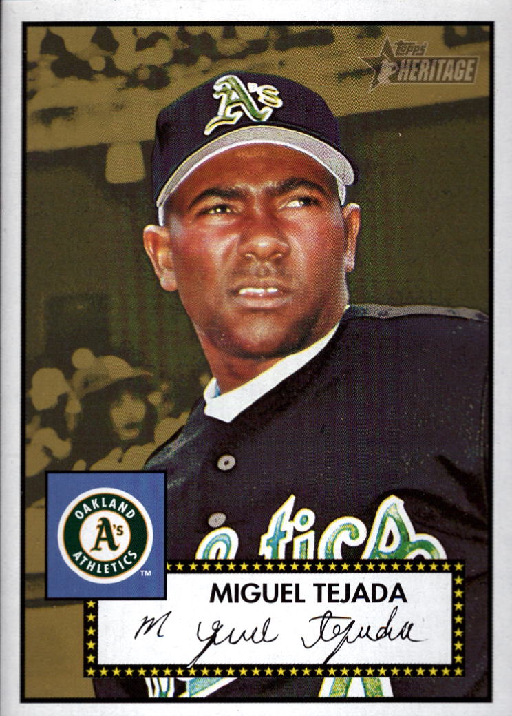 2001 Topps Heritage #62 Miguel Tejada Black