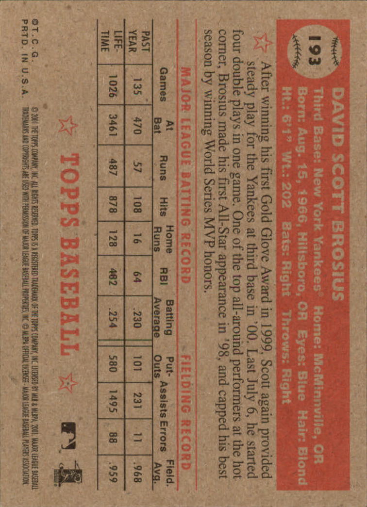 B3272- 2001 Topps Heritage BB Cards 1-200 +Rookies -You Pick- 15+ FREE US SHIP - Picture 455 of 465