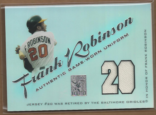 2001 Topps Tribute Game Worn Relics #RJFR Frank Robinson 2