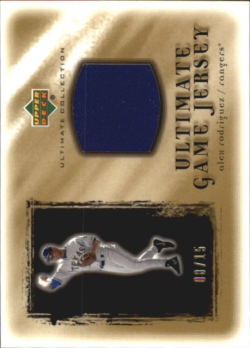 2001 Ultimate Collection Game Jersey Gold #U-AR Alex Rodriguez