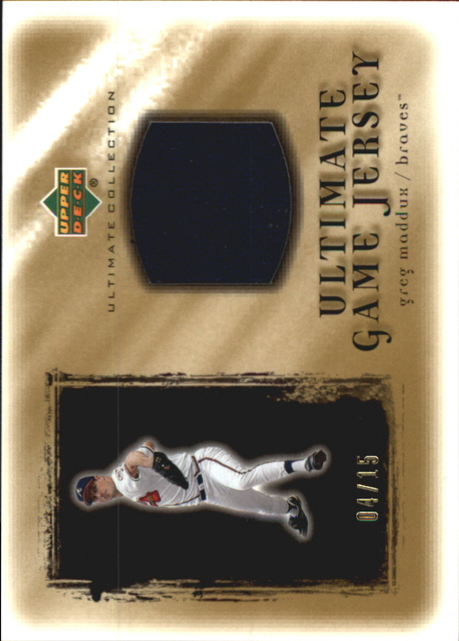 2001 Ultimate Collection Game Jersey Gold #UGM Greg Maddux