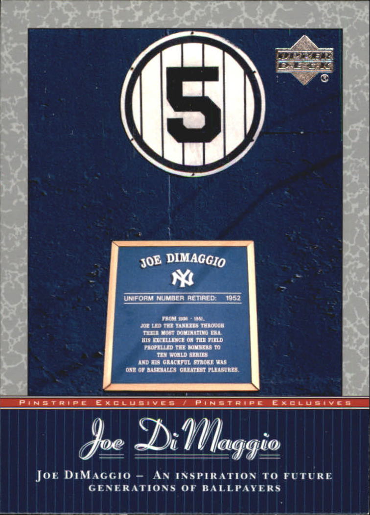 2001 Upper Deck Pinstripe Exclusives DiMaggio #JD45 Joe DiMaggio