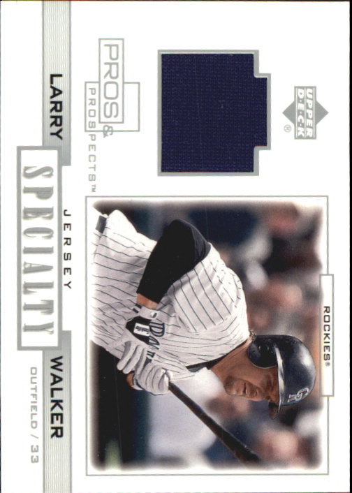 2001 Upper Deck Pros and Prospects Specialty Game Jersey #SLW Larry Walker