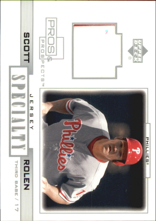 2001 Upper Deck Pros and Prospects Specialty Game Jersey #SSR Scott Rolen