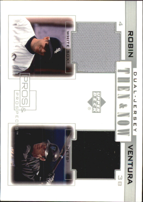 2001 Upper Deck Pros and Prospects Then and Now Game Jersey #TNRV Robin Ventura