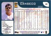 2001 Topps #61 Jose Canseco back image