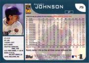 2001 Topps #75 Randy Johnson back image