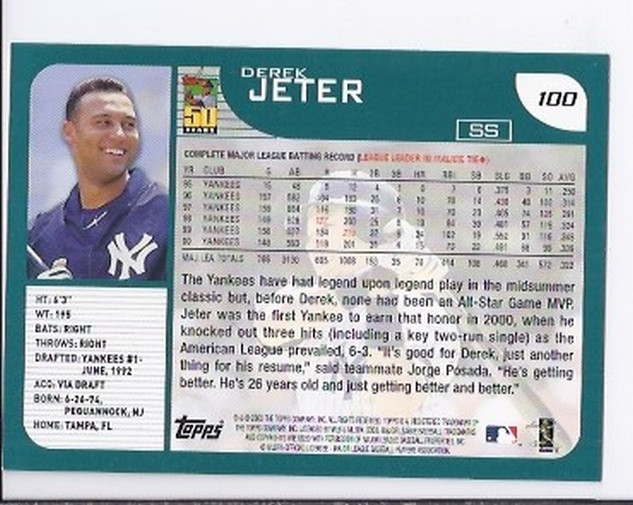 2001 Topps Baseball Card Pick (Base) 1-260 - Bild 191 von 498