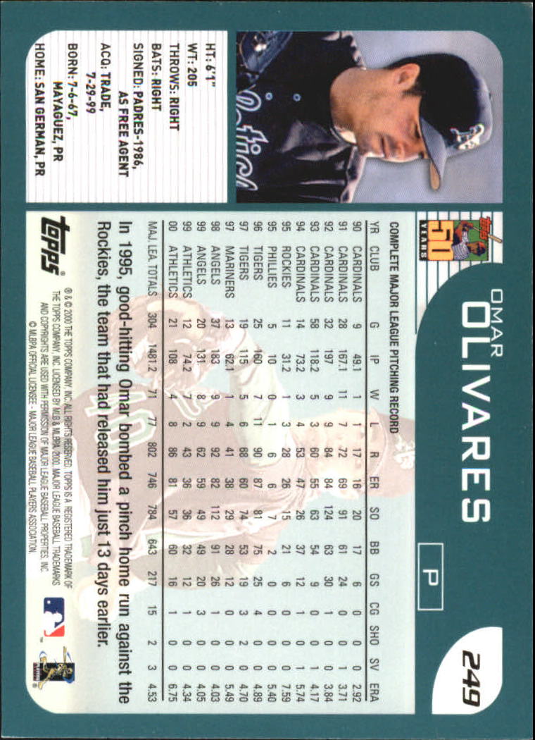 A2486- 2001 Topps Baseball Karte #S 1-251 + Rookies -du Pick- 15 + Gratis US - Bild 445 von 449