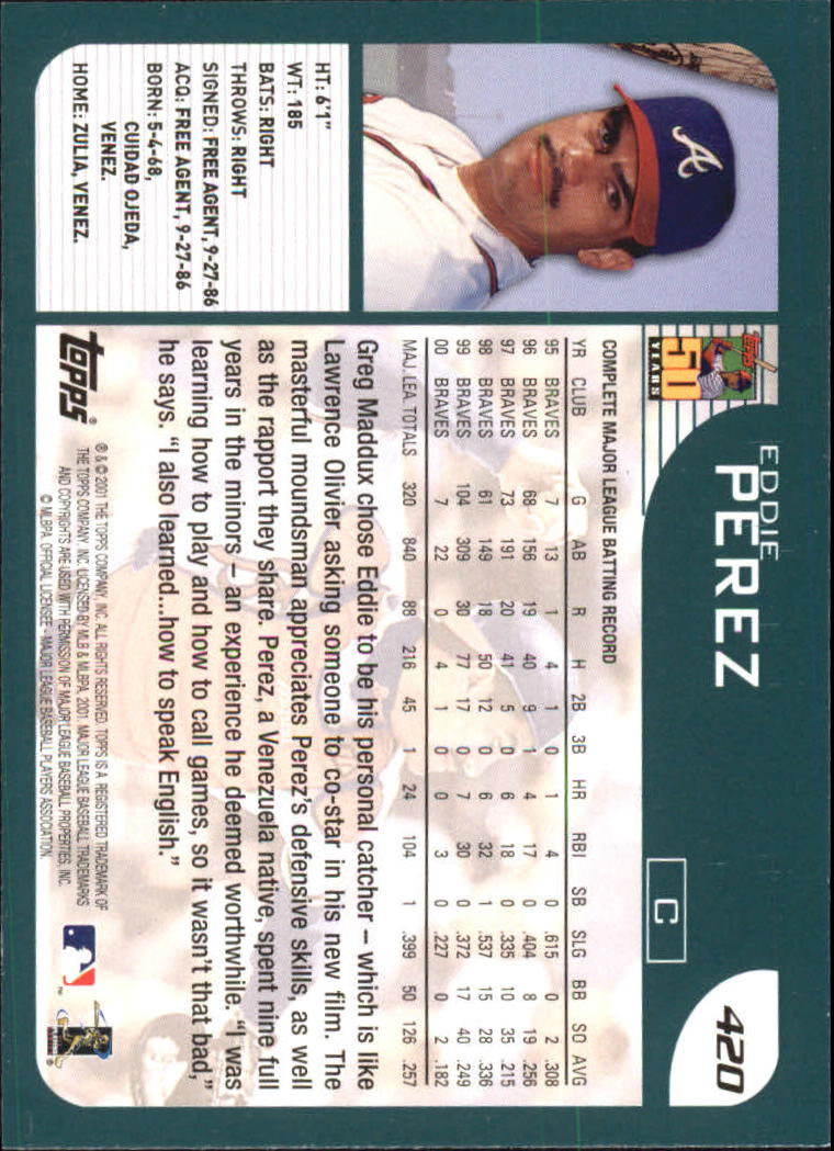 A2486- 2001 Topps Baseball Cards 252-501 +Rookies -You Pick- 15+ FREE US SHIP - Picture 337 of 493