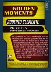 2001 Topps #784 Roberto Clemente GM back image