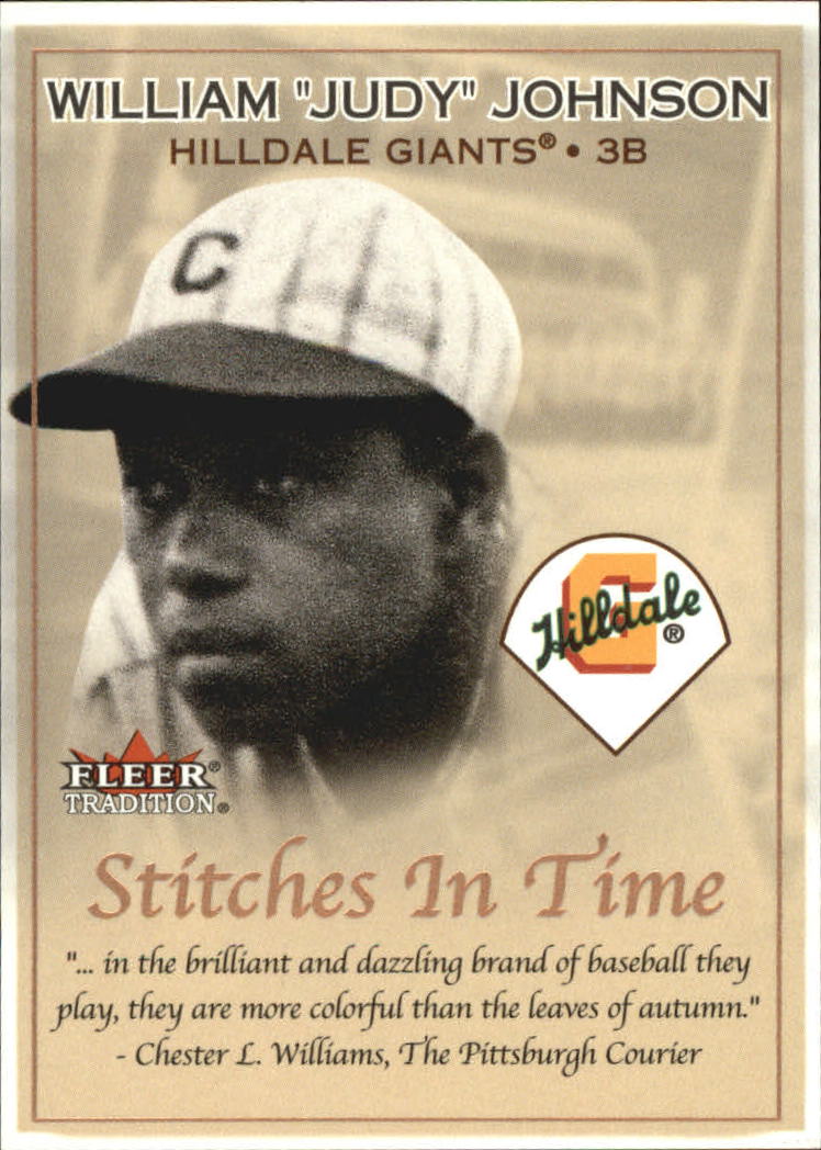 2001 Fleer Tradition Stitches in Time #ST21 Judy Johnson